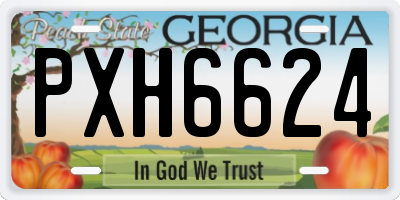GA license plate PXH6624