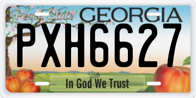 GA license plate PXH6627