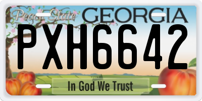 GA license plate PXH6642
