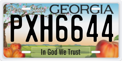 GA license plate PXH6644