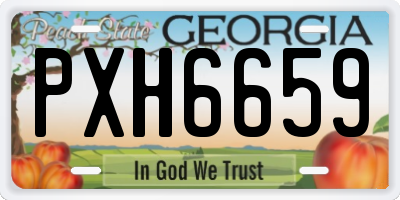 GA license plate PXH6659