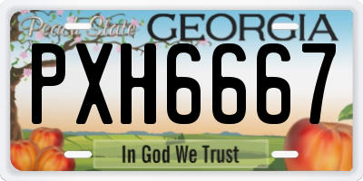 GA license plate PXH6667