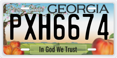 GA license plate PXH6674