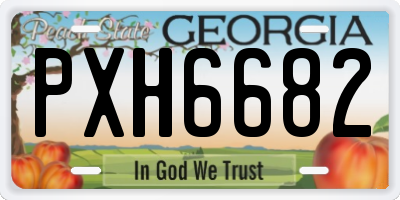 GA license plate PXH6682