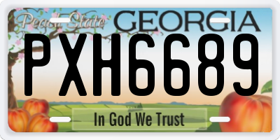 GA license plate PXH6689