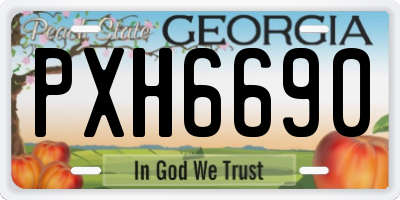 GA license plate PXH6690