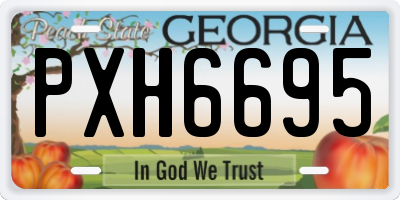 GA license plate PXH6695