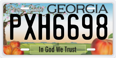 GA license plate PXH6698