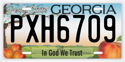 GA license plate PXH6709