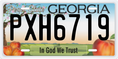 GA license plate PXH6719