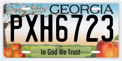 GA license plate PXH6723
