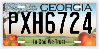 GA license plate PXH6724