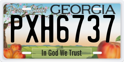 GA license plate PXH6737