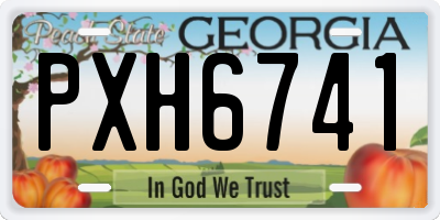 GA license plate PXH6741