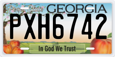 GA license plate PXH6742