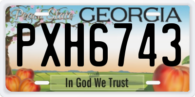 GA license plate PXH6743