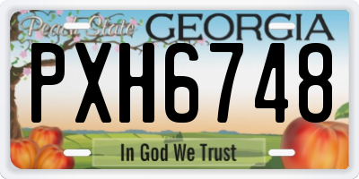 GA license plate PXH6748