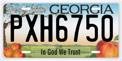 GA license plate PXH6750