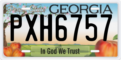 GA license plate PXH6757