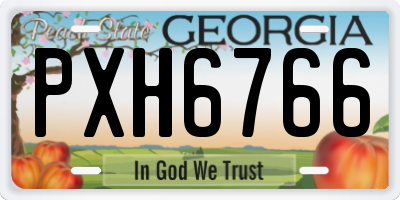 GA license plate PXH6766
