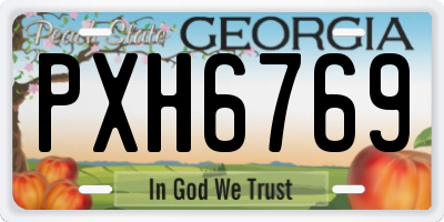 GA license plate PXH6769
