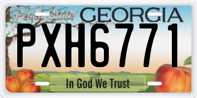 GA license plate PXH6771
