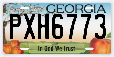 GA license plate PXH6773