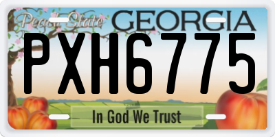 GA license plate PXH6775