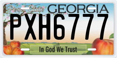 GA license plate PXH6777