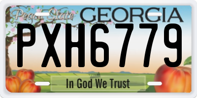 GA license plate PXH6779