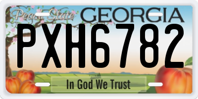 GA license plate PXH6782