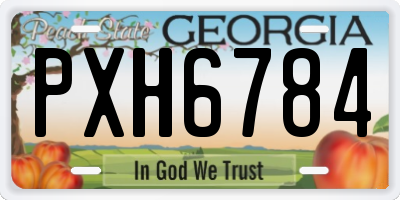 GA license plate PXH6784