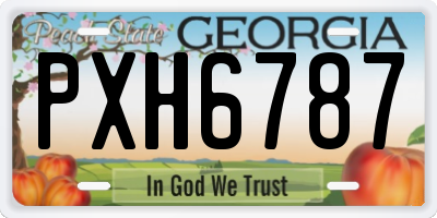 GA license plate PXH6787