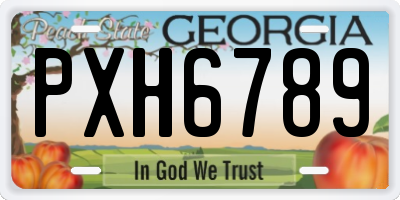 GA license plate PXH6789