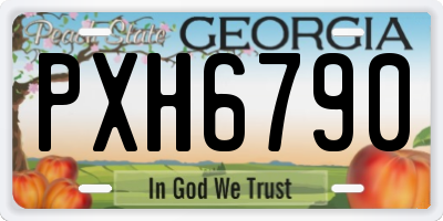 GA license plate PXH6790