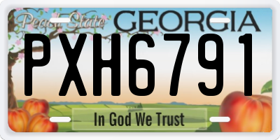 GA license plate PXH6791