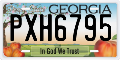 GA license plate PXH6795