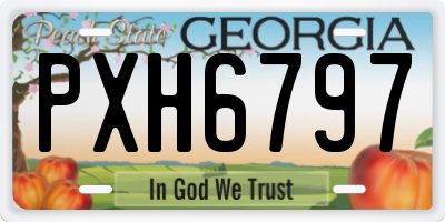 GA license plate PXH6797