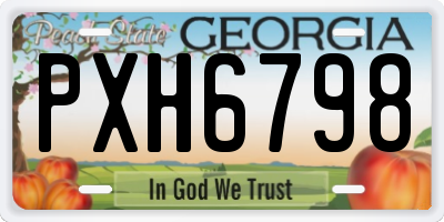 GA license plate PXH6798