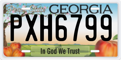 GA license plate PXH6799