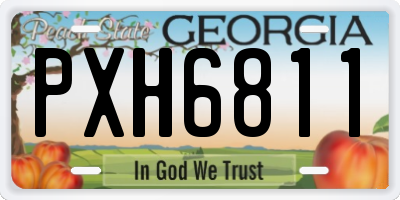 GA license plate PXH6811