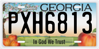 GA license plate PXH6813