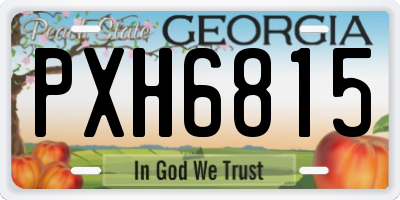 GA license plate PXH6815