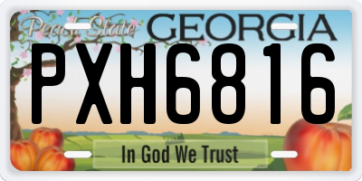 GA license plate PXH6816