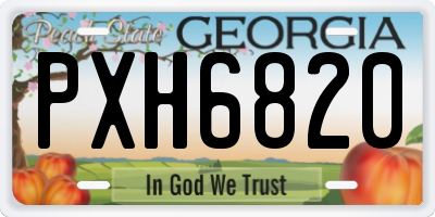 GA license plate PXH6820