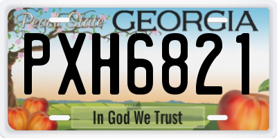 GA license plate PXH6821