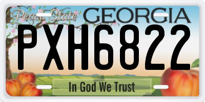 GA license plate PXH6822