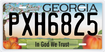 GA license plate PXH6825