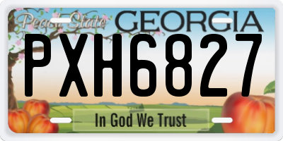GA license plate PXH6827