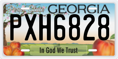 GA license plate PXH6828